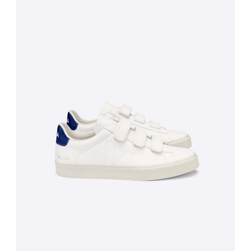 Women\'s Veja RECIFE CHROMEFREE Sneakers White/Blue | ZA 625SGL